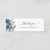waterverf indigobloemen dank je korting mini visitekaartje (Voorkant)