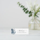 waterverf indigobloemen dank je korting mini visitekaartje (Staand voorkant)