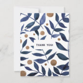 Waterverf Indigofilialen Hartelijk dank Feestdagenkaart (Voorkant)