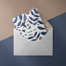 Waterverf Indigofilialen Hartelijk dank Feestdagenkaart