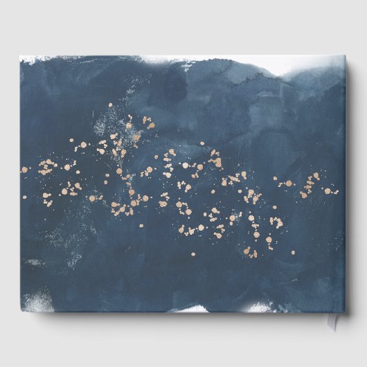 Waterverf Indigoshine Weddenschap Gastenboek (Achterkant)