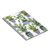 Waterverf Indoor Houseplants: weelderig groen Eleg Notitieboek (Rechterzijde)