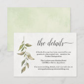 Waterverf-informatie / uitbreidingskaart informatiekaartje (Voorkant / Achterkant)