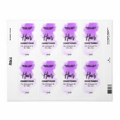Waterverf Ink Paars Conditioner Labels (Full Sheet)
