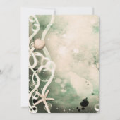 Waterverf Ink Splash Olive onder Zee Weddenschap Kaart (Achterkant)