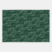 Waterverf & Inkt Kerstkransen Cadeauverpakking Inpakpapier Vel (Voorkant 2)