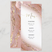 waterverf inkt marmer Menu (Voorkant / Achterkant)