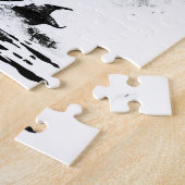 Waterverf inkt potlood van Vikings draakenschip. Z Legpuzzel (Zijkant)