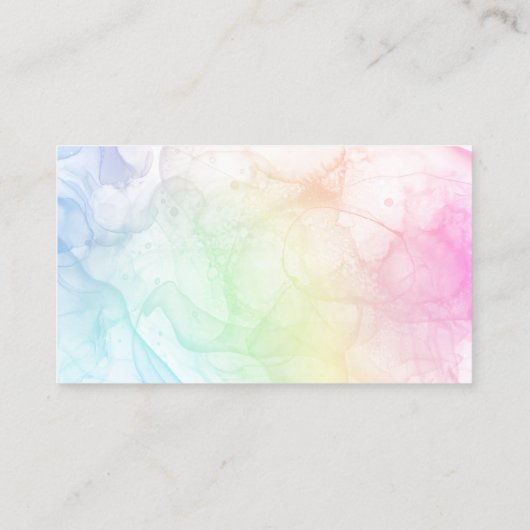 waterverf Inkt Salon en Spa Visitekaartje (Achterkant)