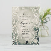 Waterverf Inkt Splash Pearl Grey Onder Zee Sweet Kaart (Staand voorkant)