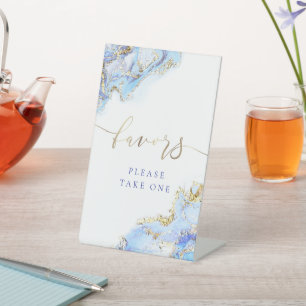 waterverf inktblauw bevoordeelt voetafdruk reclamebord met voetstuk