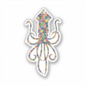 Waterverf inktvis sticker (Voorkant)