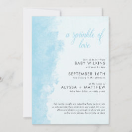 Waterverf Inktwas Textuur Boy Baby Sprinkle Kaart