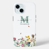 Waterverf Insecten Bloementuin Case-Mate iPhone Case (Achterkant)