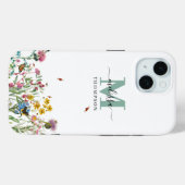 Waterverf Insecten Bloementuin Case-Mate iPhone Case (Achterkant (horizontaal))