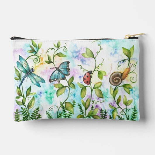 Waterverf Insecten Pouch – Vlinder, libel... Etui (Achterkant)