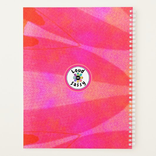 Waterverf Inspirerend prijsopgave voor vrouwen Planner (Achterkant)