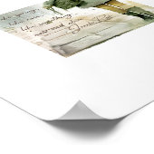 Waterverf Inspirerend quote Hoop in de regen Poster (Hoek)