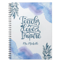 Waterverf Inspirerend Quote Teacher Planner