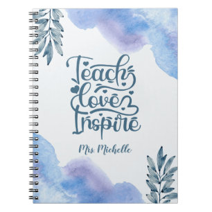Waterverf Inspirerend Quote Teacher Planner Notitieboek