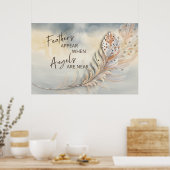 Waterverf Inspirerend veters & Angel-offerte Poster (Keuken)