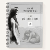 Waterverf Inspirerend vrouw trauma monogram Notitieboek (Voorkant)