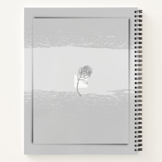 Waterverf Inspirerend vrouw trauma monogram Notitieboek (Achterkant)