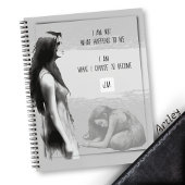 Waterverf Inspirerend vrouw trauma monogram Notitieboek