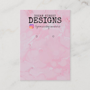 Waterverf Instagram Earring Display Kaart Visitekaartje