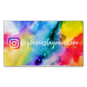 Waterverf instagram magnetisch visitekaartje (Voorkant)