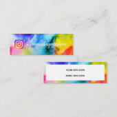 Waterverf Instagram Mini Visitekaartje (Voorkant / Achterkant)