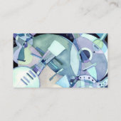 Waterverf Instrumenten Muzikant Visitekaartje (Achterkant)