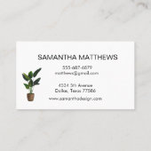 Waterverf Interior Design Business Boho-meubilair Visitekaartje (Achterkant)