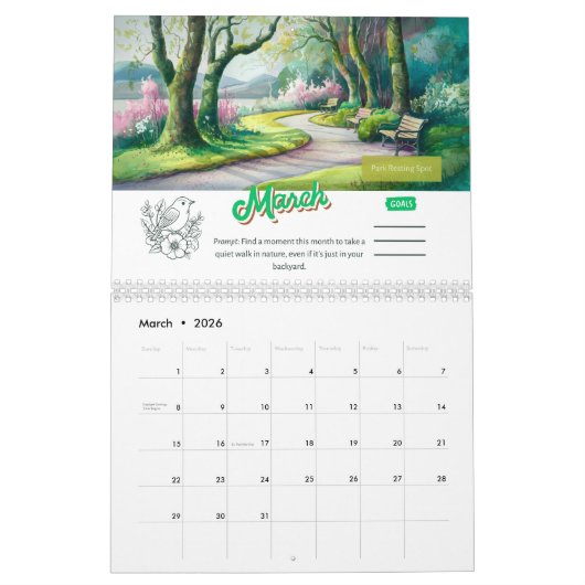 Waterverf Introvert Inspiration 2025 Kalender (Mar 2026)