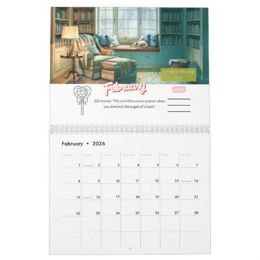 Waterverf Introvert Inspiration 2025 Kalender (Feb 2026)