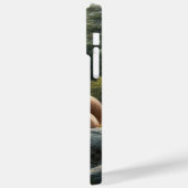 Waterverf iPhone / iPad hoesje met bergleeuw (Achterkant / Links)