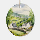 Waterverf Ireland Village Keramisch Ornament (Links)