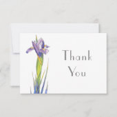 Waterverf iris 2 bedankkaart (Voorkant)