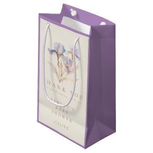Waterverf Iris Baby shower Bedankt Klein Cadeauzakje