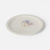 Waterverf iris Baby shower Papieren Bordje (Gekanteld)