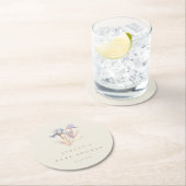 Waterverf iris Baby shower Ronde Kartonnen Onderzetter (Insitu)