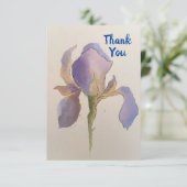 Waterverf Iris Bedankt voor je briefkaart (Staand voorkant)