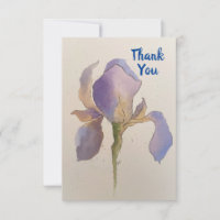 Waterverf Iris Bedankt voor je briefkaart
