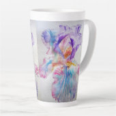 Waterverf Iris Bloemschilderkunst Koffie Latte Mok (Rechterhoek)