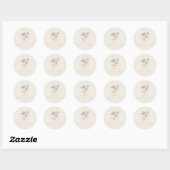 Waterverf Iris Bruidsdouche Ronde Sticker (Vel)