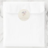 Waterverf Iris Bruidsdouche Ronde Sticker (Tas)