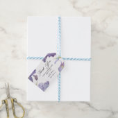 Waterverf Iris Floral Garden Spring Hartelijk dank Cadeaulabel (Met Touw)