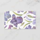 Waterverf Iris Floral Spring Baby Informatiekaartje (Achterkant)