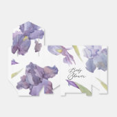 Waterverf Iris Floral Spring Garden Baby shower Bedankdoosjes (Uitgevouwen)