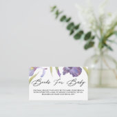 Waterverf Iris Floral Spring Garden Boos for Bab Informatiekaartje (Staand voorkant)